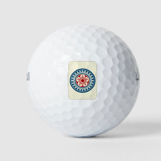 Mahjong Tile 1 Dot Golf Balls (Front)