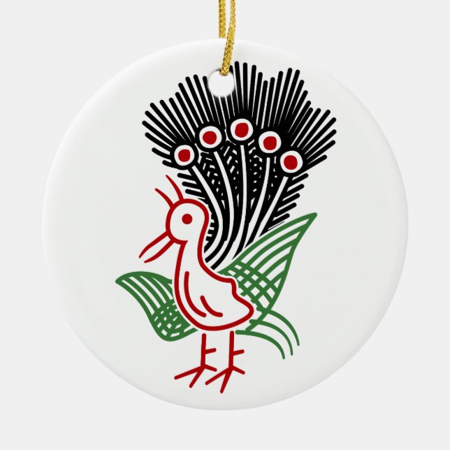 Mahjong Tile 1 Zhai Isoroko Only -01 Ceramic Ornament (Front)