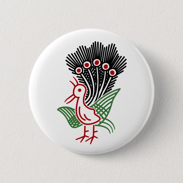 Mahjong Tile 1 Zhai Isoroko Only -01 Pinback Button (Front)