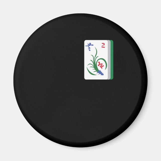 Mahjong Tile Based Chinese Game Gameplay Gamble Ch Magnet (Front)