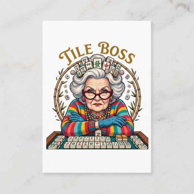 Mahjong Tile Boss Enclosure Card (Front)