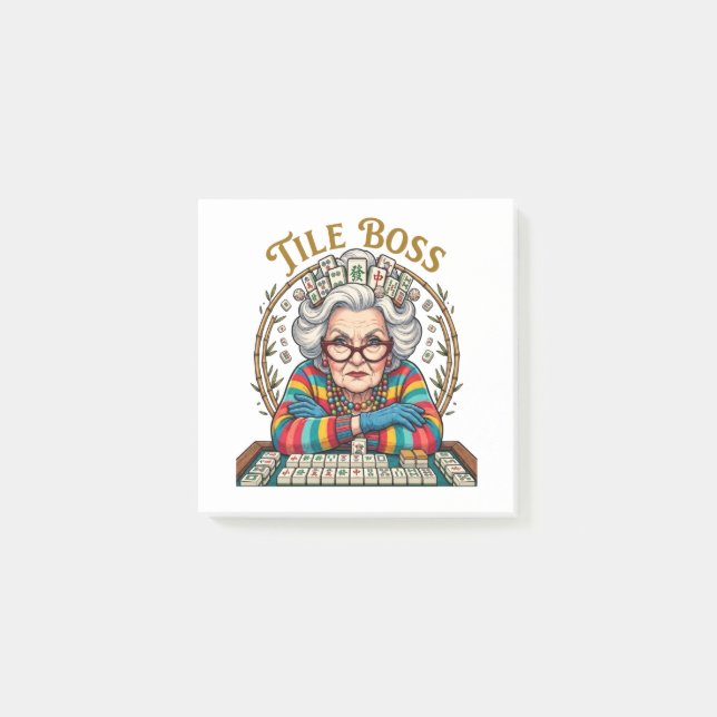 Mahjong Tile Boss Post-it Notes (Front)