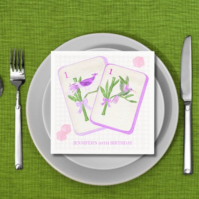 Mahjong Tile Napkins for Mahjong Party Decor (Creator Uploaded)