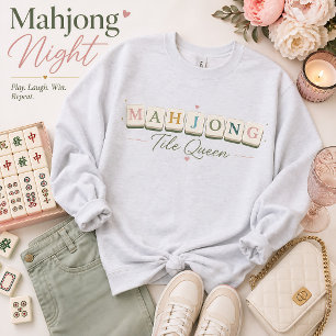Mahjong Tile Queen Cute Sweatshirt