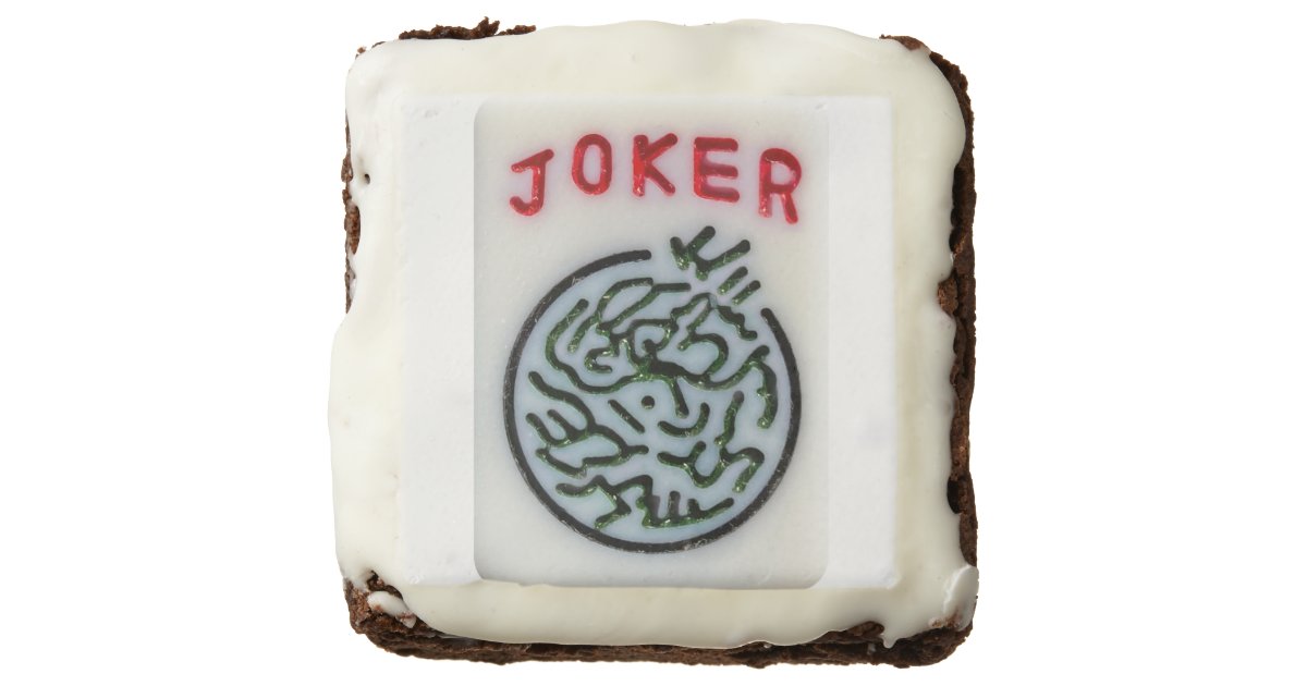 MahJong tile symbol Joker Brownie Zazzle