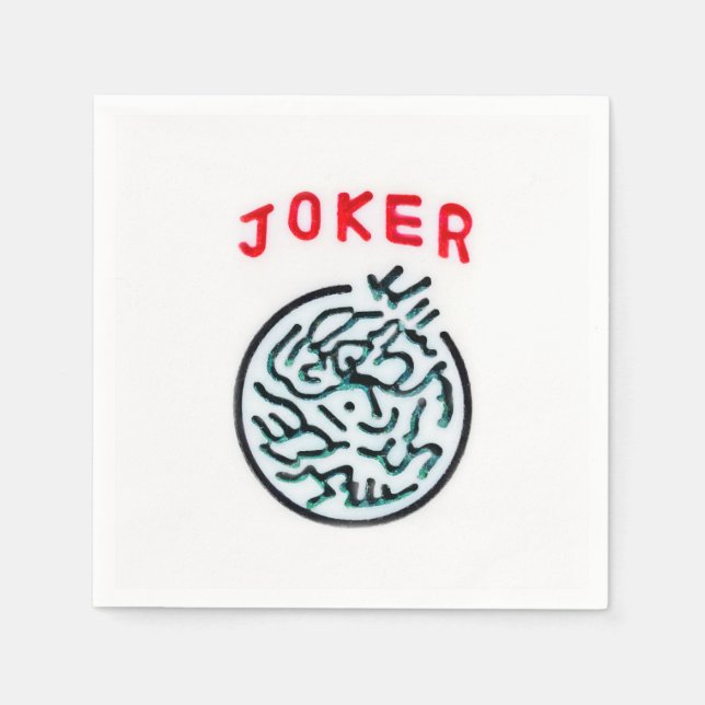 MahJong tile symbol Joker  Napkins (Front)