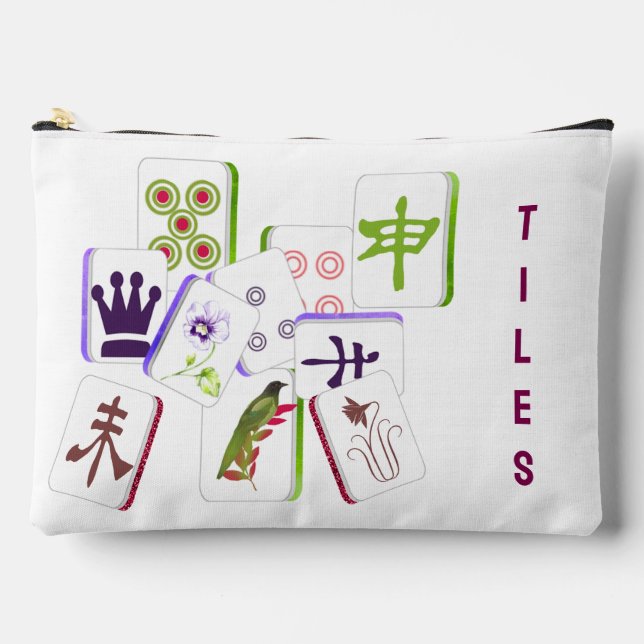 Mahjong Tile Zipped Bag (Front)