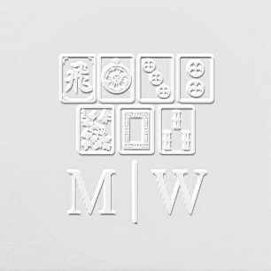 Mahjong Tiles #1 Wedding Couple Initials Embosser