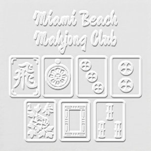 Mahjong Tiles #1 with Club Name / Location Embosser