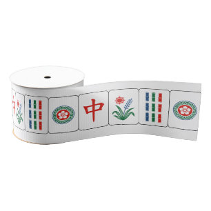 Mahjong Tiles #2 - Designed for 3” Grosgrain Ribbon