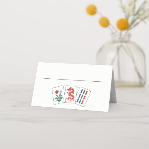 Mahjong Tiles #2 Place Card No Table Number
