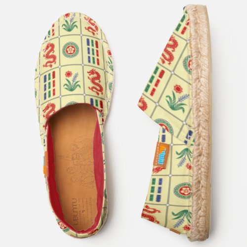 Mahjong Tiles #4 Red Green Blue Yellow Espadrilles