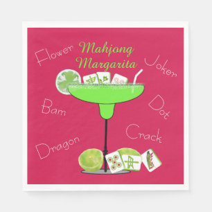 Mahjong Tiles and Margarita Paper Napkin
