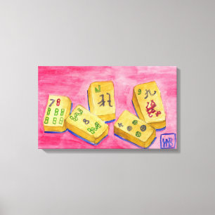 Mahjong Tiles Canvas Print