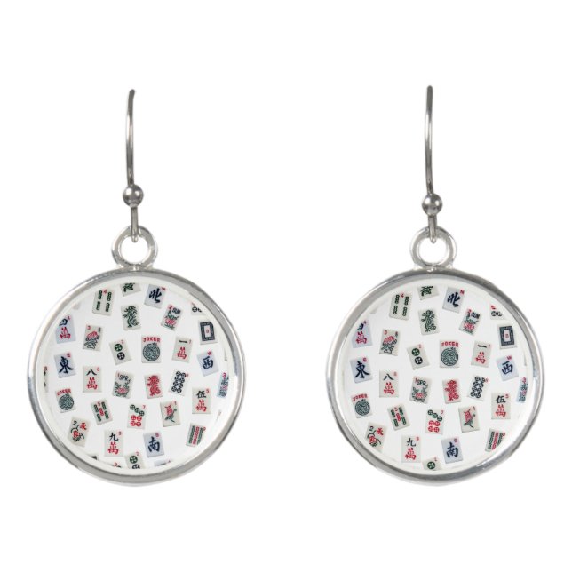 MahJong tiles design  Earrings (Front)
