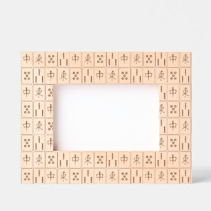 Mahjong Tiles Design Etched Picture Frame Engraved Frames