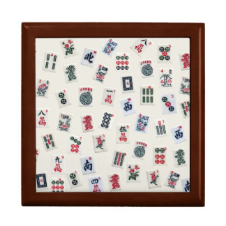 MahJong tiles design photography on badge Gift Box
