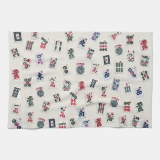 MahJong tiles design photography on badge  Kitchen Towel