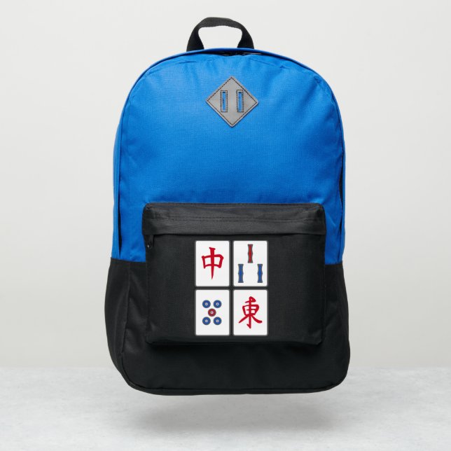 Mahjong Tiles Design Port Authority Backpack (Front)