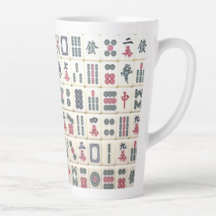 Mahjong Tiles Latte Mug