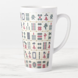 Mahjong Tiles Latte Mug