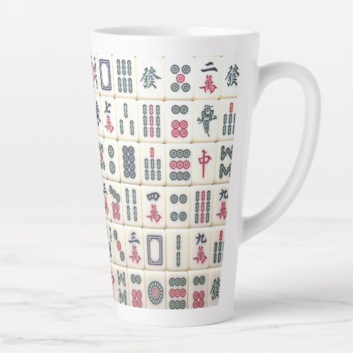 Mahjong Tiles  Latte Mug