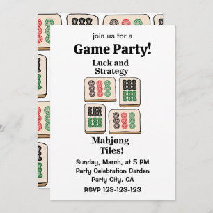 Mahjong Tiles Luck Strategy Player Fans Invitation