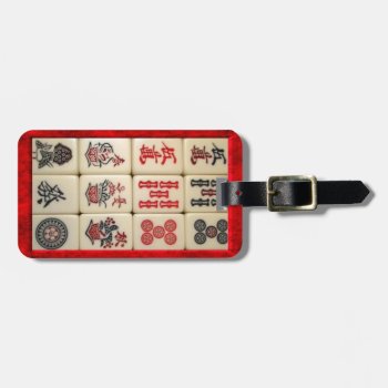 Mahjong Tiles Luggage Tag by harcordvalleyranch at Zazzle