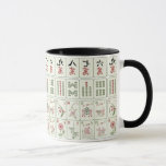 Mahjong Tiles Mug<br><div class="desc">Drink your hot beverages in style with this customizable Mahjong Tiles Mug. You can customize the interior color/handle color (shown in black) by clicking on "CUSTOMIZE" and choosing a different color. Available in all styles and options. Makes a great gift for a variety of occasions. This image also appears on...</div>