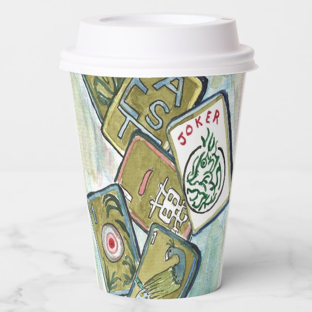 Mahjong Tiles Paper Cups (Front)