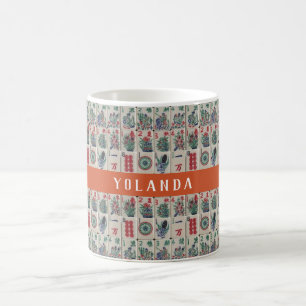 Mahjong Tiles Pattern Personalized Coffee Mug