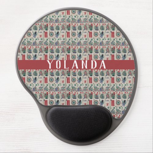 Mahjong Tiles Pattern Personalized Gel Mouse Pad