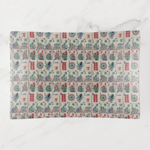 Mahjong Tiles Pattern Trinket Tray