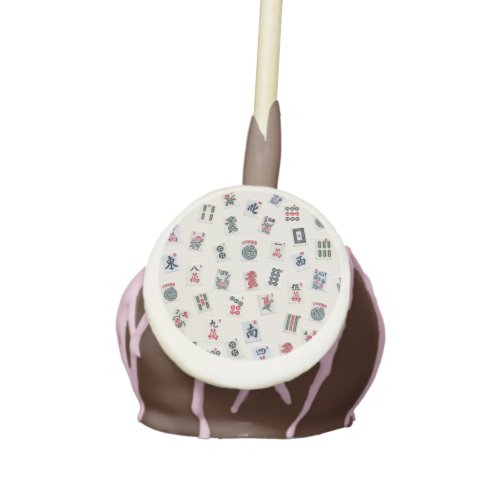 MahJong tiles symbols and patterns on badge  Cake Pops