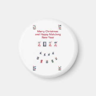 Mahjong tiles symbols design for Christmas