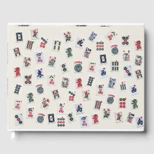 Mahjong tiles (symbols) design guest book