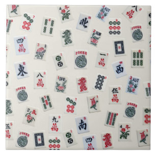 Mahjong tiles symbols on badge tiles