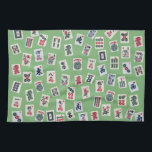 MahJong tiles (symbols) on green Kitchen Towel<br><div class="desc">MahJongg tiles photography and designed on green color background for Zazzle Kitchen towels "16x24". Great gift for MahJong Fans,  Mahjong lovers. I Love MahJong.

#MahJong #MahJongg #MahJongFan #MahJongFun #ILoveMahJong #MahJongTiles #Zazzle #ZazzleMade #Towels #KitchenTowel #MahJongSymbols #GiftIdeas #Green</div>