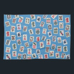 MahJong tiles (symbols) on light blue Kitchen Towel<br><div class="desc">MahJongg tiles photography and designed on light blue color background for Zazzle Kitchen towels "16x24". Great gift for MahJong Fans,  Mahjong lovers. I Love MahJong.

#MahJong #MahJongg #MahJongFan #MahJongFun #ILoveMahJong #MahJongTiles #Zazzle #ZazzleMade #Towels #KitchenTowel #MahJongSymbols #GiftIdeas</div>