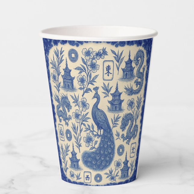 Mahjong Toile Paper Cups (Front)