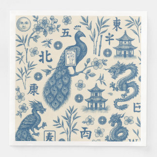 Mahjong Toile Party Napkins