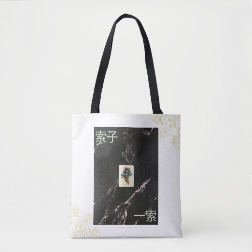 Mahjong Tote Bag with the 1 of Bamboo in Cantonese