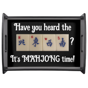 Mahjong tray with news in directional tiles