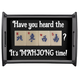 Mahjong tray with news in directional tiles