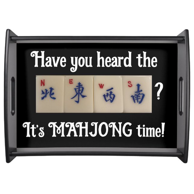 Mahjong tray with news in directional tiles (Front)