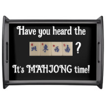 Mahjong tray with news in directional tiles
