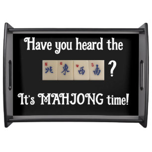 Mahjong tray with news in directional tiles