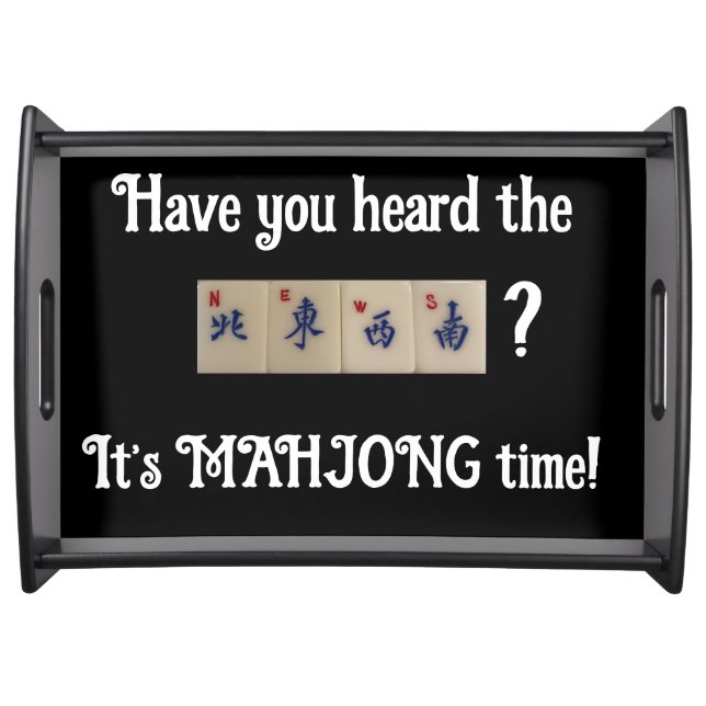 Mahjong tray with news in directional tiles (Front)