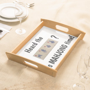 Mahjong tray with news in directional tiles