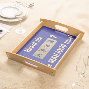 Mahjong tray with news in directional tiles